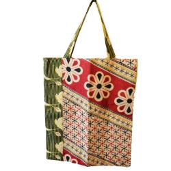 Tote bag/shopper, recycled sari cotton, assorted colours