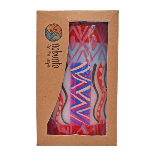 Hand painted candle in gift box, Olubayo