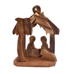 Christmas decoration small, Nativity scene, olive wood, 5 x 3 x 6.5cm