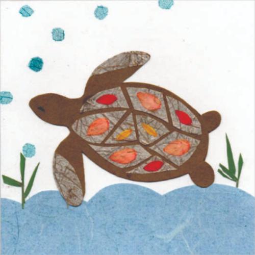 Handmade Card, Turtle 12x12cm