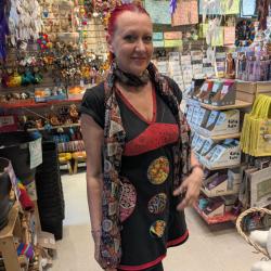Scarf recycled silk kantha stitch - assorted colours and designs
