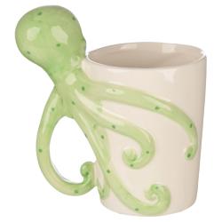 Ceramic Mug with Octopus Shaped Handle