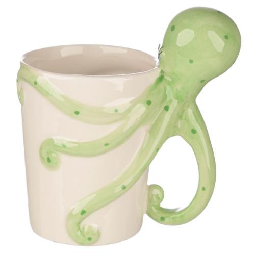 Ceramic Mug with Octopus Shaped Handle