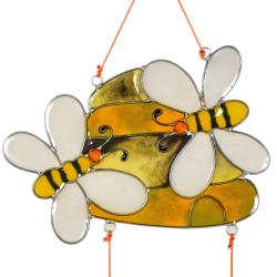 Suncatcher Beehive and 4 Bees