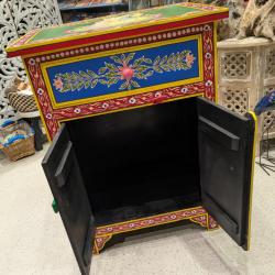 Hand Painted Wooden Cabinet With Drawer 50 x 71 x 37cm