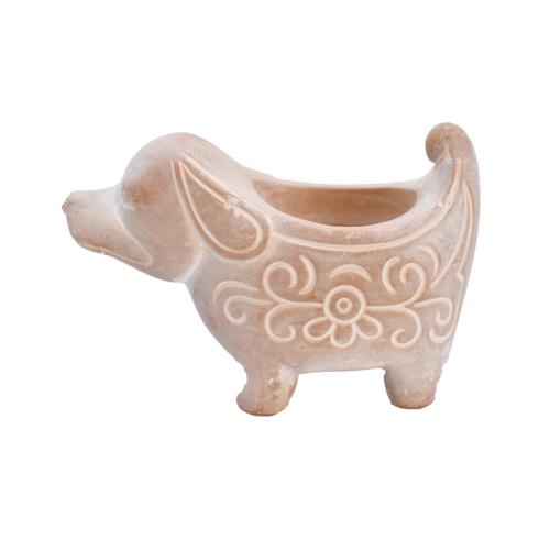 T-lite Holder Terracotta Dog