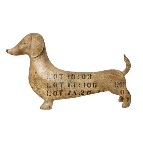 Sausage Dog Standing Retro Recycled Paint Pot