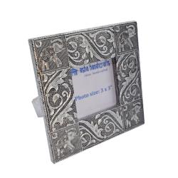 Mini Photo Frame Aluminium Elephant Design, 3x3inch photo