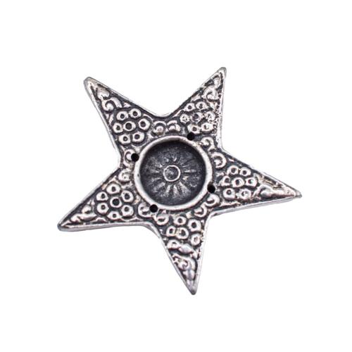 Incense stick / cone holder, recycled aluminium star 6cm