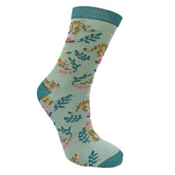 Bamboo Socks Tigers Shoe Size UK 3-7 Womens