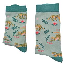 Bamboo Socks Tigers Shoe Size UK 7-11 Mens Fair Trade Eco