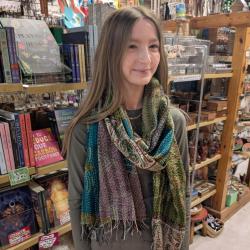 Scarf recycled silk kantha stitch - assorted colours and designs