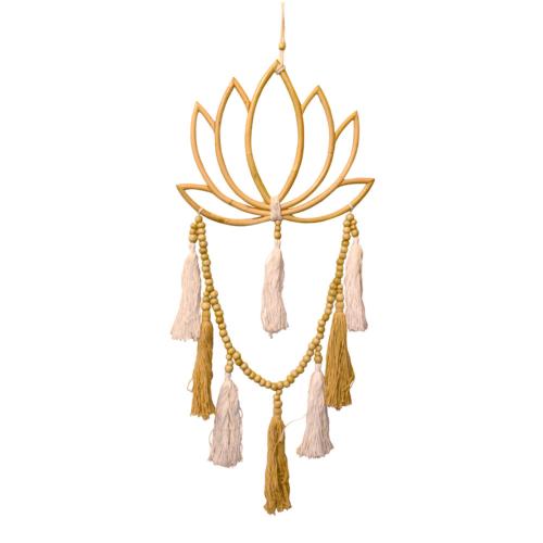 Hanging mobile Cream and Brown Lotus 27 x 70cm