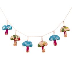 Garland Raffia Assorted Coloured Toadstools