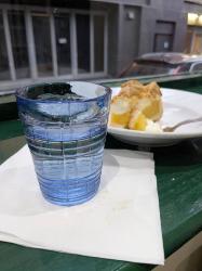 Single Tumbler Recycled Glass Blue Tinted, 9cm height