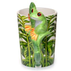 Ceramic Mug with Frog Shaped Handle